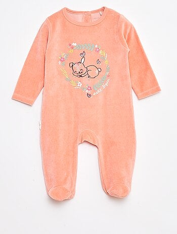 Pyjama dors bien en velours avec pieds