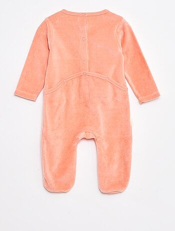 Pyjama dors bien en velours avec pieds