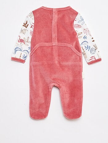 Pyjama dors bien en velours avec pieds