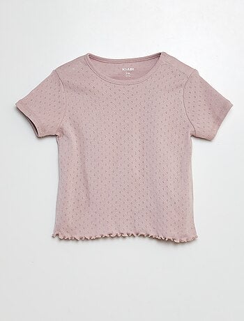 Pyjama en pointelle t-shirt + short - 2 pièces