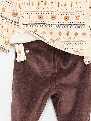 Pyjama en velours - 2 pièces