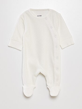 Pyjama en velours avec manches ajustables