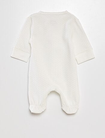 Pyjama en velours avec manches ajustables