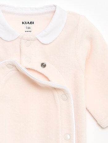 Pyjama en velours col claudine