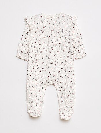Pyjama léger avec volants et motif floral