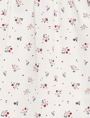 Pyjama léger avec volants et motif floral