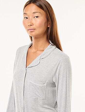 Pyjama long 2 pièces chemise + pantalon - 2 pièces