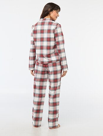 Pyjama long à carreaux - 2 pièces