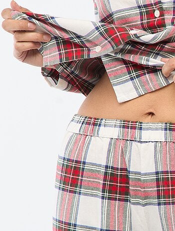 Pyjama long à carreaux - 2 pièces