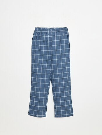 Pyjama long à carreaux chemise + pantalon - 2 pièces