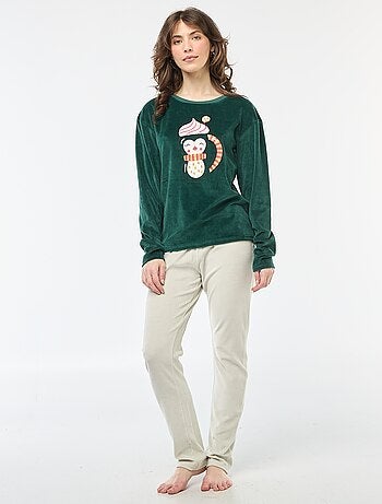 Pyjama long de Noël - 2 pièces