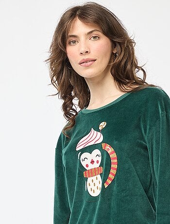 Pyjama long de Noël - 2 pièces