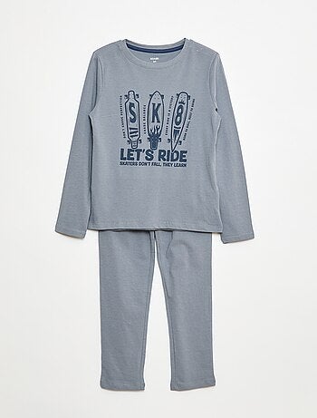Pyjama long en jersey avec imprimé - 2 pièces