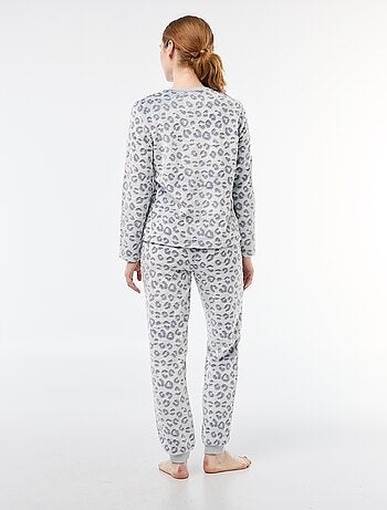 Pyjama long en maille doudou - 2 pièces