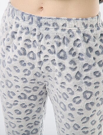 Pyjama long en maille doudou - 2 pièces