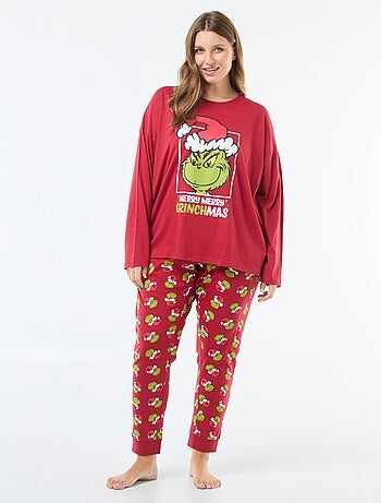 Pyjama long imprimé 'Grinch' - 2 pièces