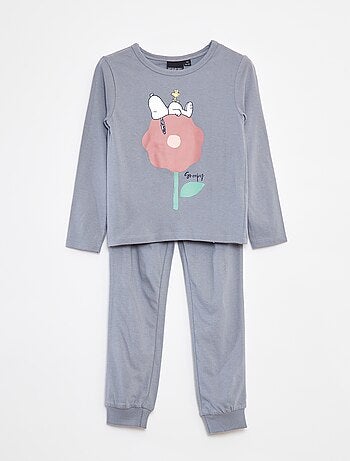 Pyjama long imprimé 'Snoopy' - 2 pièces