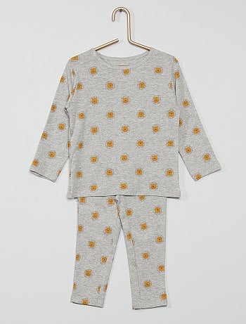 Pyjamas 2 Pieces Bebe Fille Pas Chers Et Ensembles Mode Bebe Fille Bebe Gris Kiabi