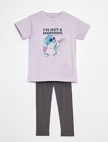 Pyjama long 'Stitch' - 2 pièces
