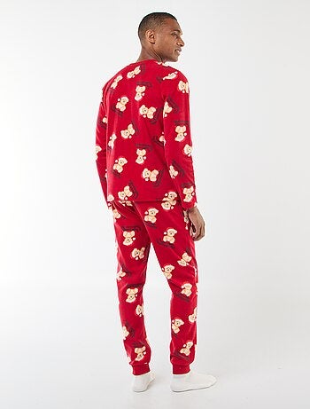 Pyjama polaire à motif 'Noël' t-shirt + pantalon - 2 pièces