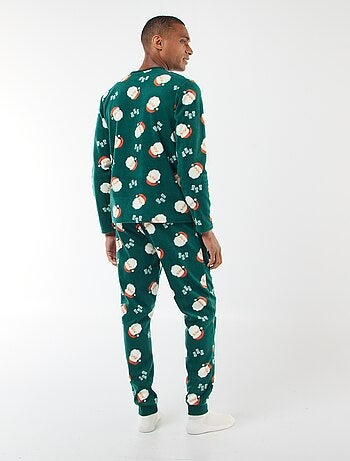 Pyjama polaire à motif 'Noël' t-shirt + pantalon - 2 pièces