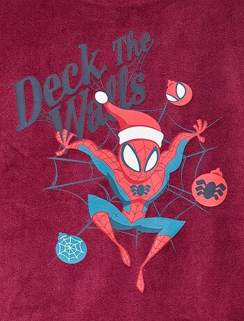 Pyjama polaire long 'Spider-Man' 'Marvel' - 2 pièces