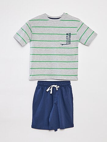 Pyjama short 2 pièces - tee-shirt imprimé + short