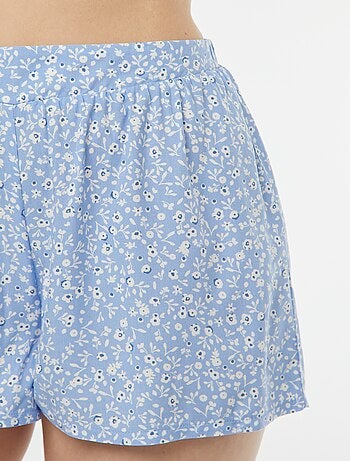 Pyjama short 2 pièces avec tee-shirt noué