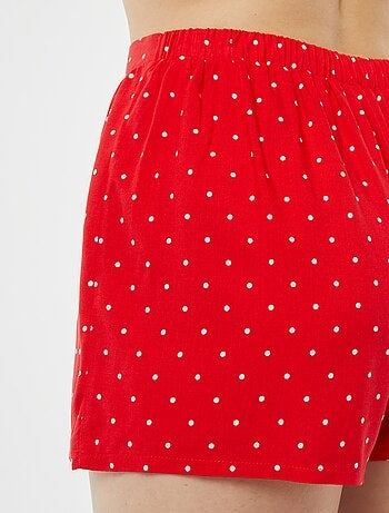 Pyjama short 2 pièces avec tee-shirt noué