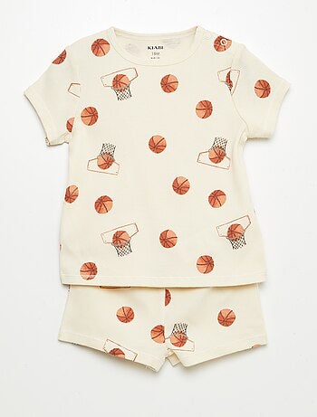 Pyjama short imprimé - 2 pièces