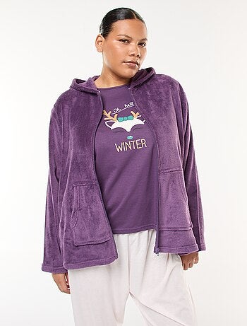Pyjama sweat en polaire + pantalon - 2 pièces