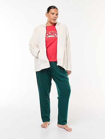 Pyjama sweat polaire + pantalon - 2 pièces