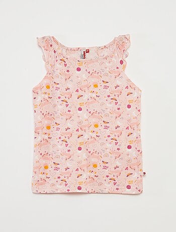 Pyjama t-shirt avec volants + short - 2 pièces