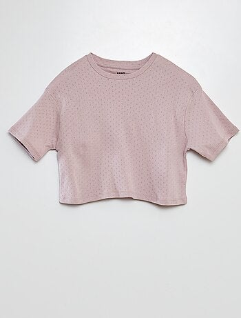 Pyjama t-shirt + short en pointelle