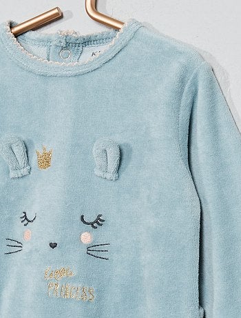 Fille 0-36 mois - Pyjama velours - Kiabi