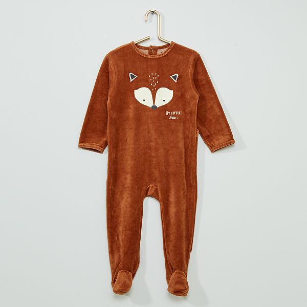 Pyjama Velours Bebe Garcon Marron Kiabi 10 00