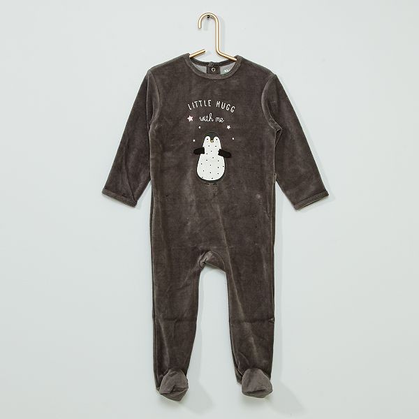 Pyjama Velours Bebe Garcon Pinguoin Kiabi 9 00