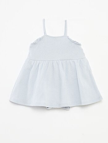Robe à bretelles avec body intégré