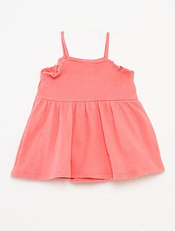 Robe à bretelles avec body intégré