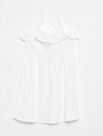 Robe à bretelles avec volants