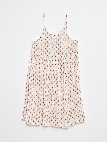 Robe à bretelles en maille crêpe