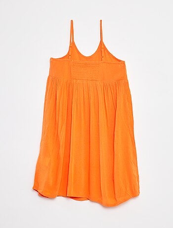 Robe à bretelles en maille crêpe