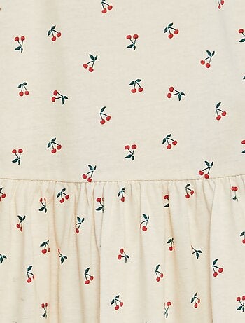 Robe à bretelles volantées à motif