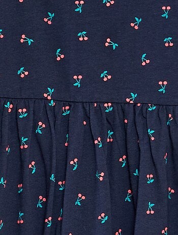 Robe à bretelles volantées à motif