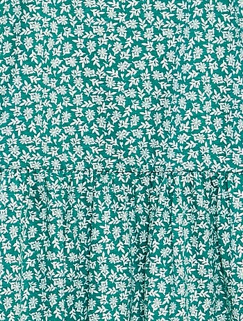 Robe à bretelles volantées à motif