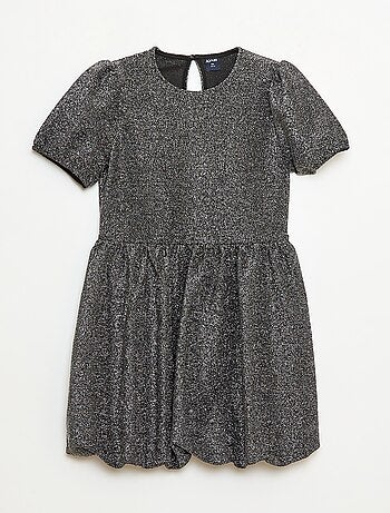 Robe à manches courtes avec paillettes all over
