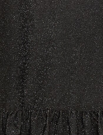 Robe à manches courtes avec paillettes all over