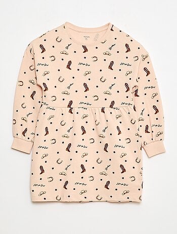 Robe à motif en molleton non-doublé