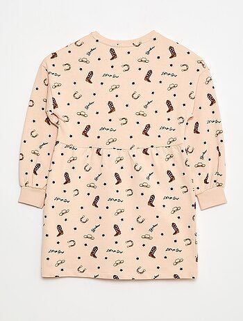 Robe à motif en molleton non-doublé