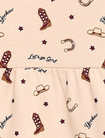 Robe à motif en molleton non-doublé